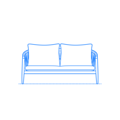 Furniture Settee Crosshatch Settee Line Tracing Svg Vector, Free Vectors File
